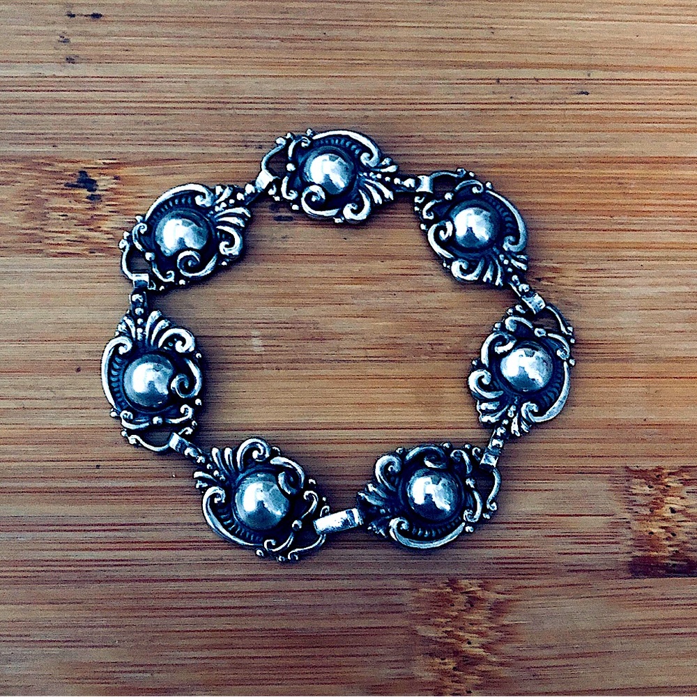 $196  Vintage Designer Estate Bracelet  Sterling  Marked TR-114 MBJ 925 MEXICO - Picture 4 of 7